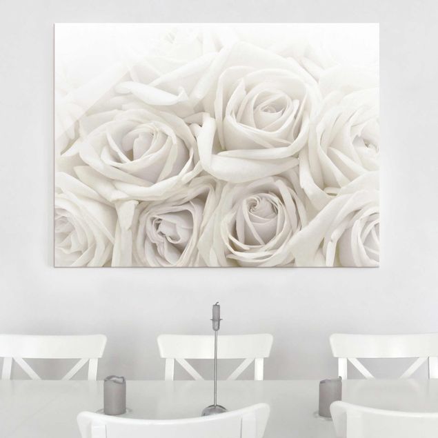 Glasbild Rose Wedding Roses