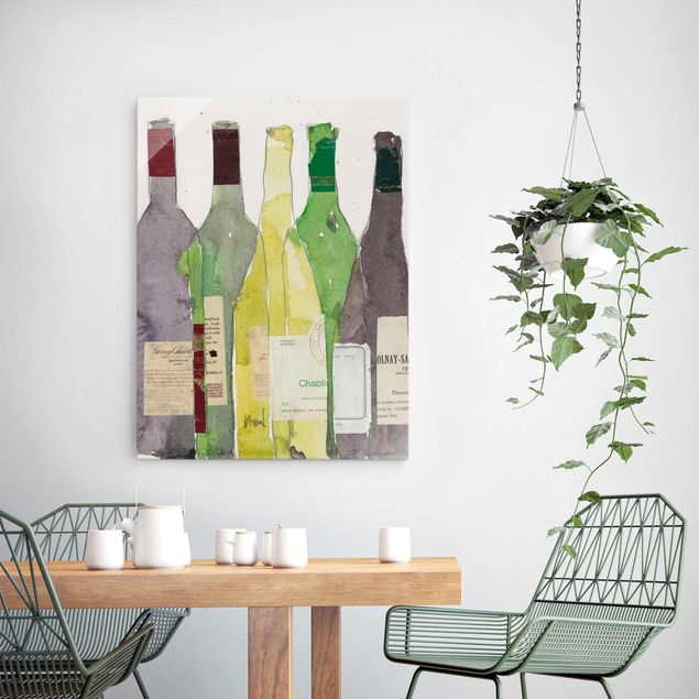 Glas Wandbilder Wein & Spirituosen III