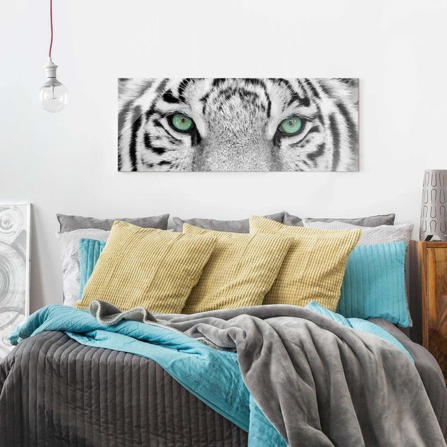 XXL Glasbilder Weißer Tiger