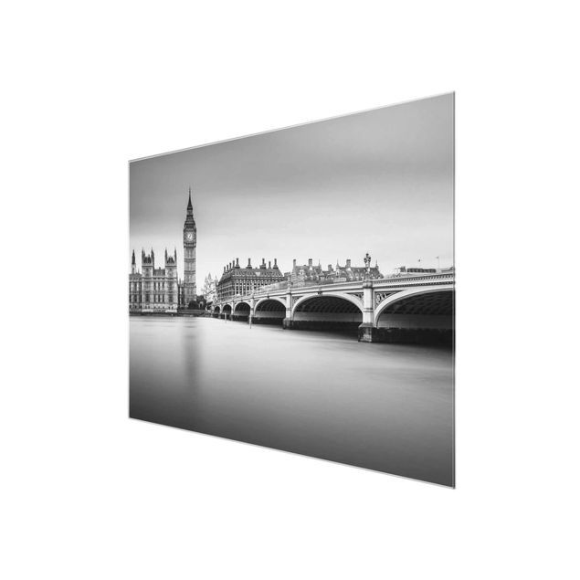 Glasbilder Westminster Brücke und Big Ben