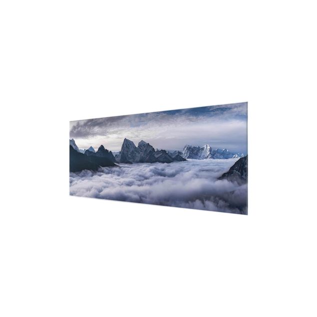 Glasbild - Wolkenmeer im Himalaya - Panorama
