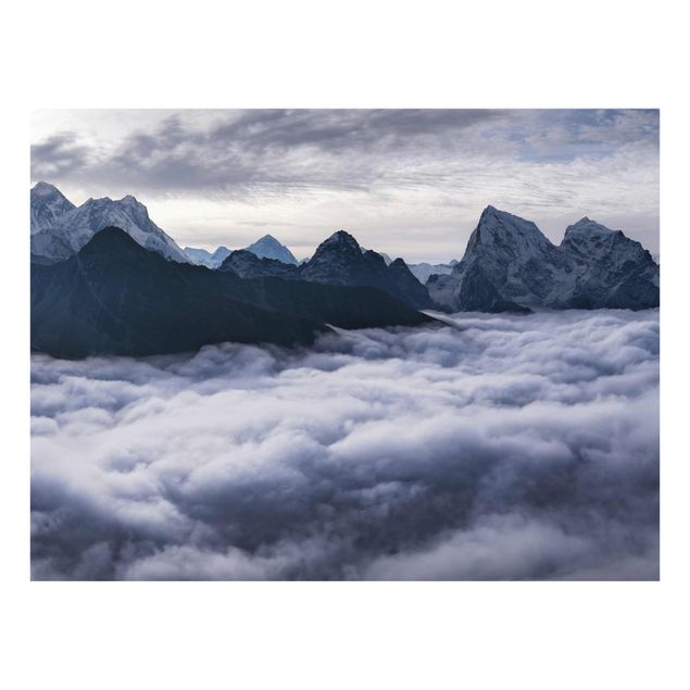 Bilder auf Glas Wolkenmeer im Himalaya