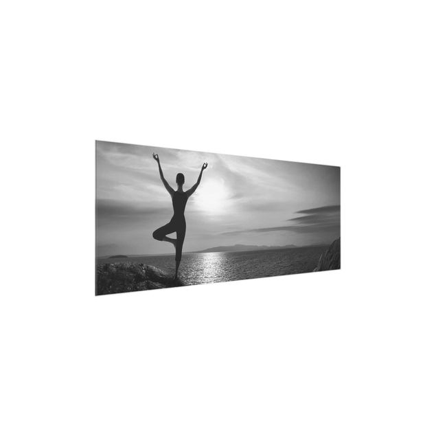 Bilder für die Wand Yoga schwarz weiss