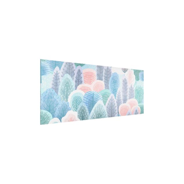 Wandbilder Glücklicher Wald in Pastell