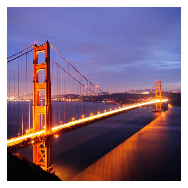 Fototapete - Golden Gate Bridge bei Nacht