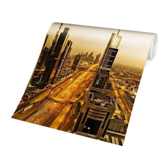 Wandtapete Design Goldenes Dubai