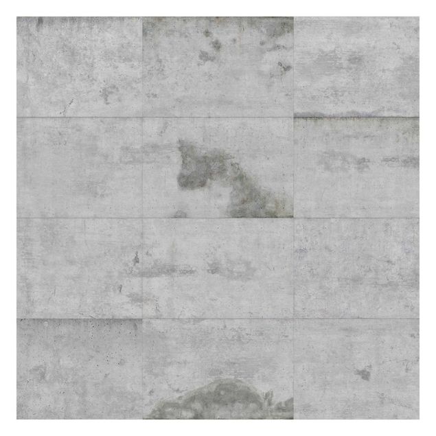 Schlafzimmer Tapete Grau Große Betonplatten