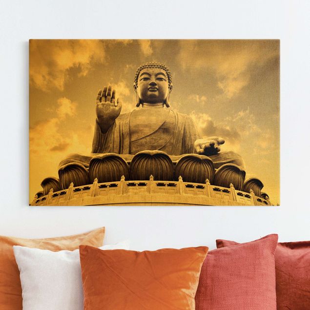 Wandbilder XXL Großer Buddha Sepia