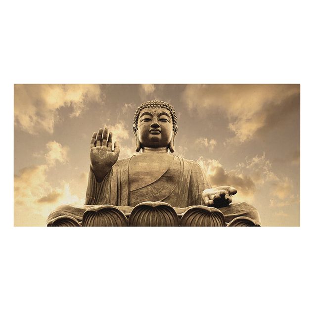 Leinwandbilder Großer Buddha Sepia