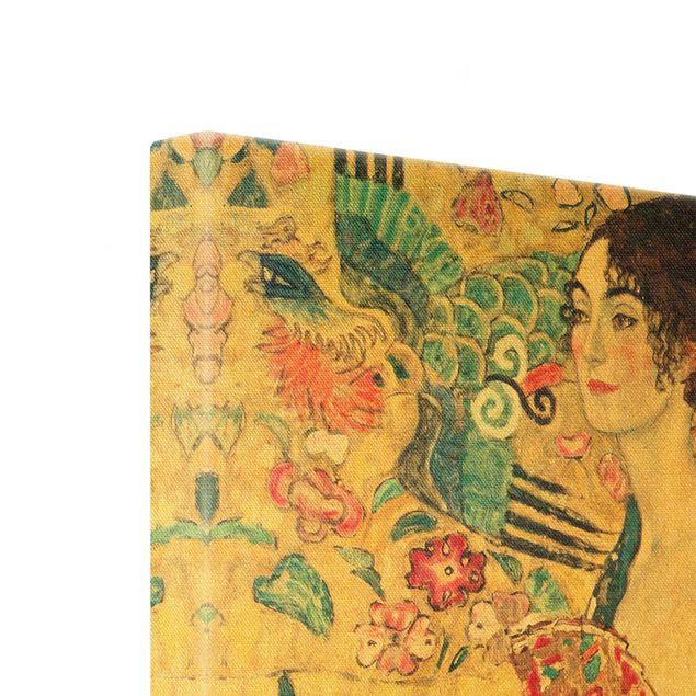 Bilder auf Leinwand Gustav Klimt - Dame mit Fächer