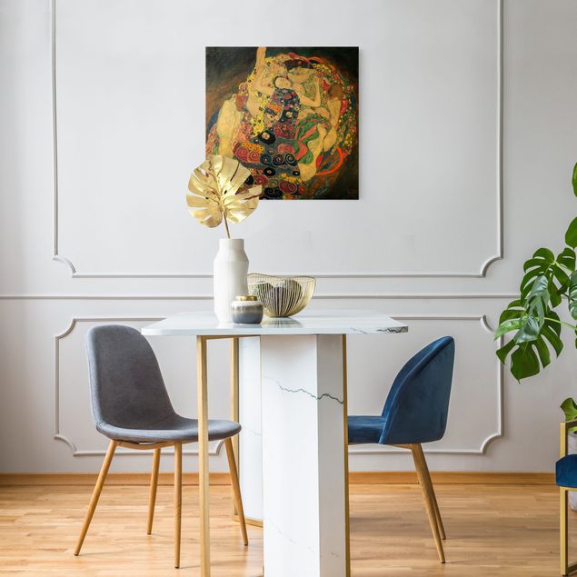 Moderne Leinwandbilder Wohnzimmer Gustav Klimt - Die Jungfrau