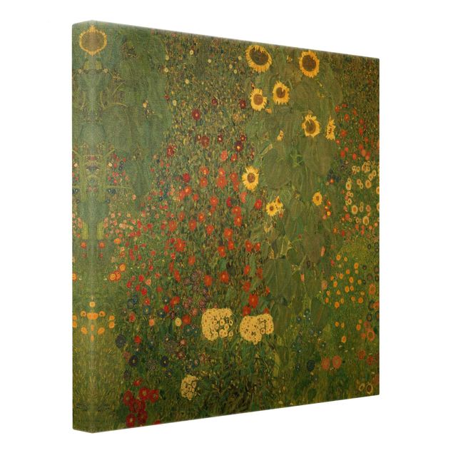 Leinwandbilder Wohnzimmer modern Gustav Klimt - Garten Sonnenblumen