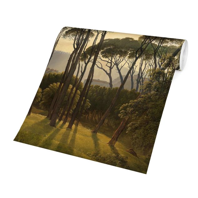 Fototapete Design Hendrik Voogd Landschaft mit Bäumen in Öl