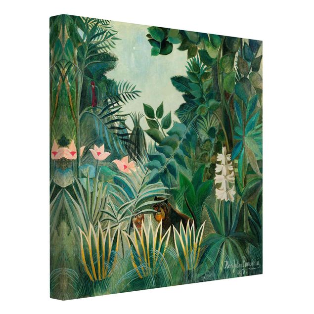 Wandbilder Wohnzimmer modern Henri Rousseau - Dschungel am Äquator