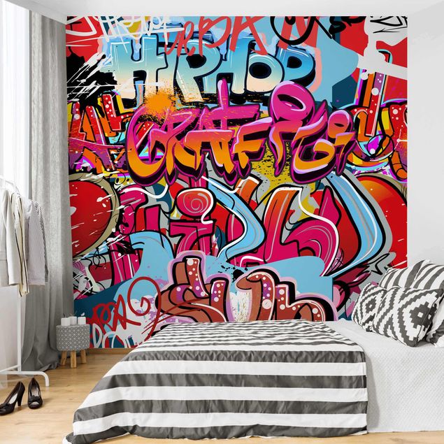 Mustertapete HipHop Graffiti