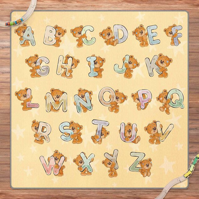 Große Teppiche Ich lerne das Alphabet mit Teddy von A bis Z