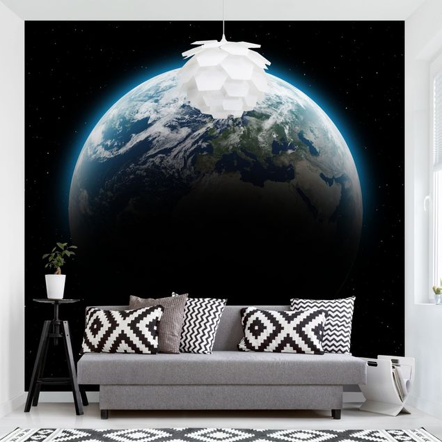Moderne Tapeten Illuminated Planet Earth