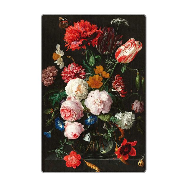 Teppich Natur Jan Davidsz de Heem - Stillleben mit Blumen in einer Glasvase