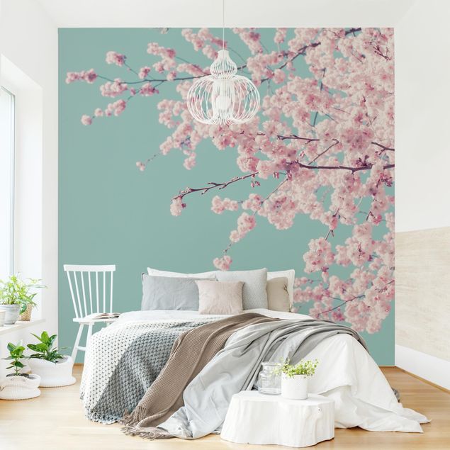 Landhaus Tapete Japanische Kirschblüte