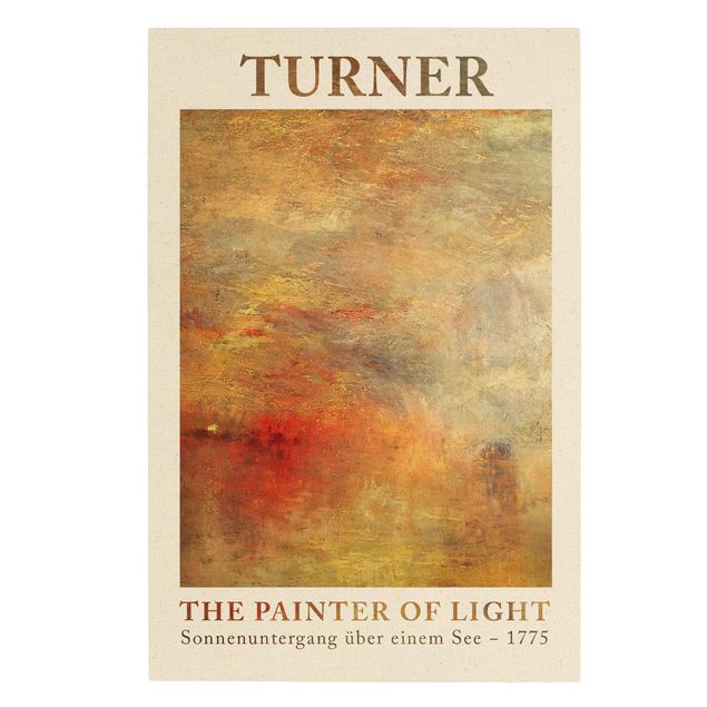William Turner Gemälde Joseph Mallord William Turner - Sonnenuntergang über einem See - Museumsedition