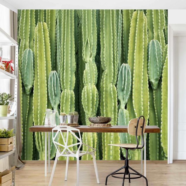 Tapeten Muster Kaktus Wand