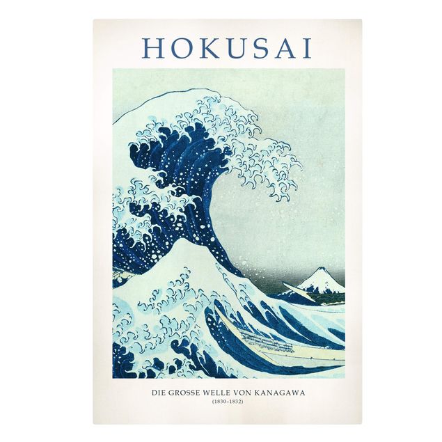 Wandbilder Katsushika Hokusai - Die grosse Welle von Kanagawa - Museumsedition