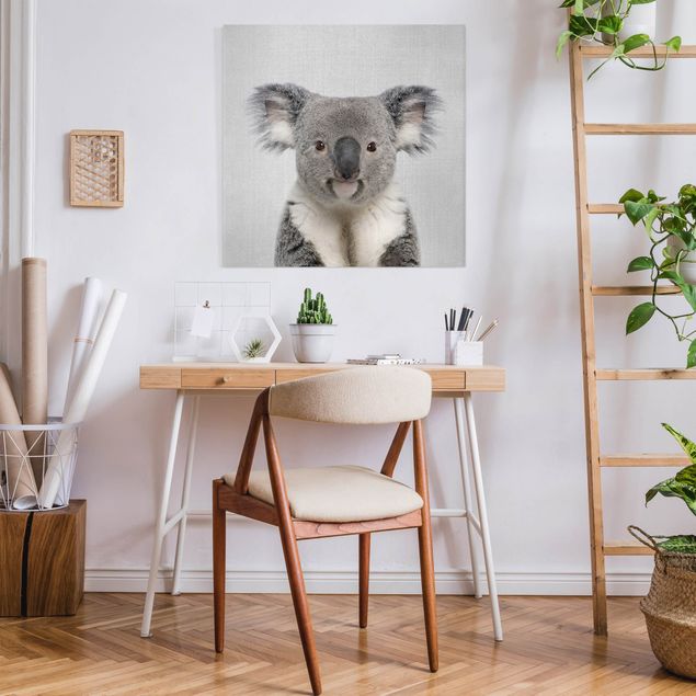Leinwandbilder Schwarz-Weiß Koala Klaus