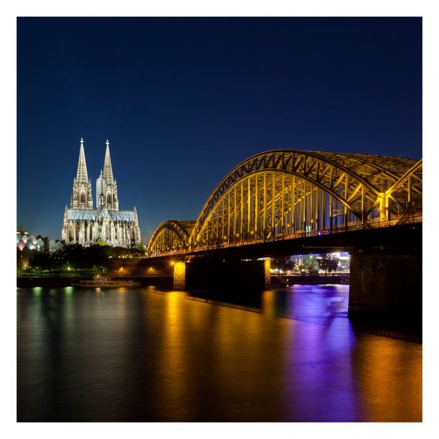 Fototapete - Köln bei Nacht
