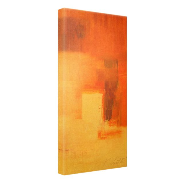 Leinwandbilder Wohnzimmer modern Komposition in Orange und Braun 03