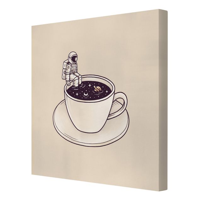 Leinwandbild - Kosmischer Kaffee - Quadrat 1:1