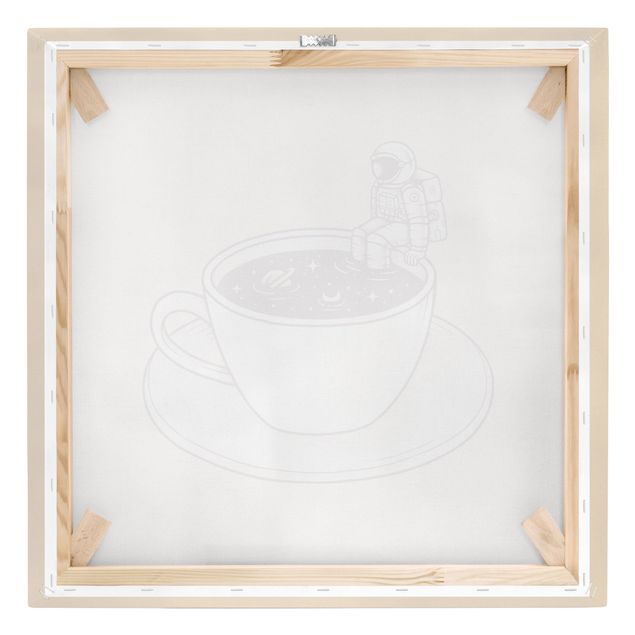 Leinwandbild - Kosmischer Kaffee - Quadrat 1:1