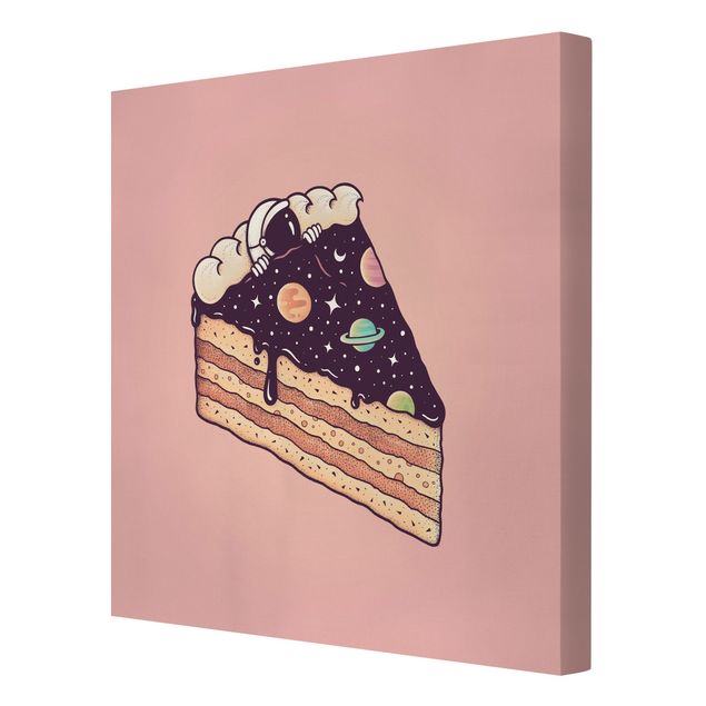 Leinwandbild - Kosmischer Kuchen - Quadrat 1:1