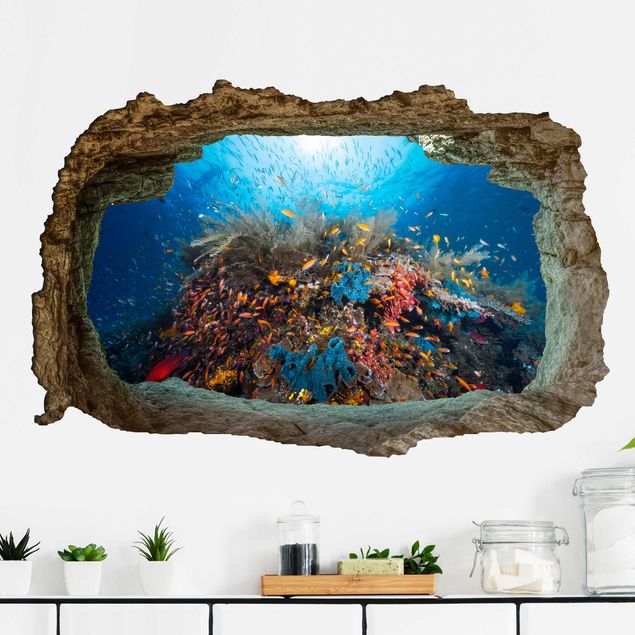 3D Wandtattoo 3D Lagune Unterwasser