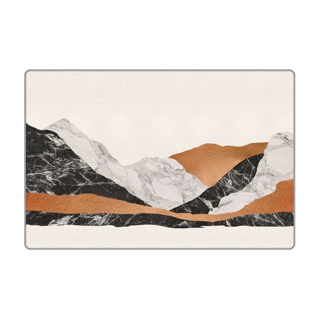 Teppich Natur Landschaft in Marmor und Kupfer