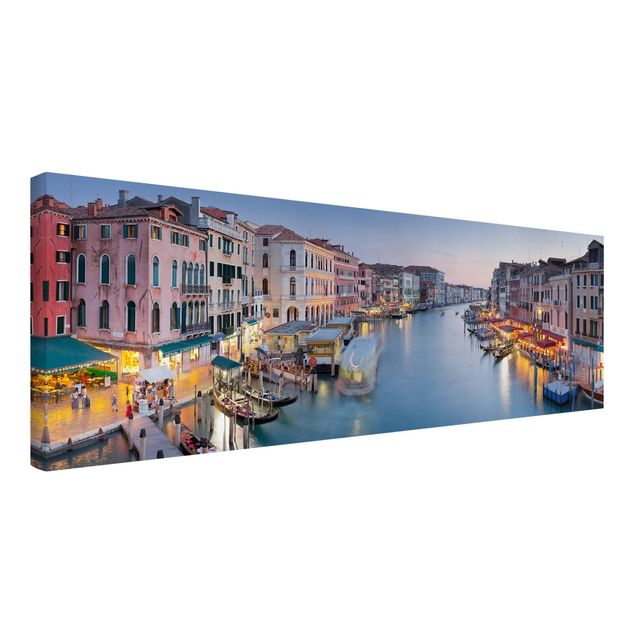 Leinwandbilder Wohnzimmer modern Abendstimmung auf Canal Grande in Venedig