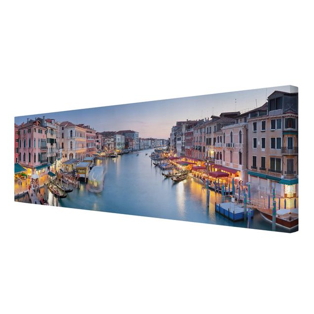 Bilder auf Leinwand Abendstimmung auf Canal Grande in Venedig