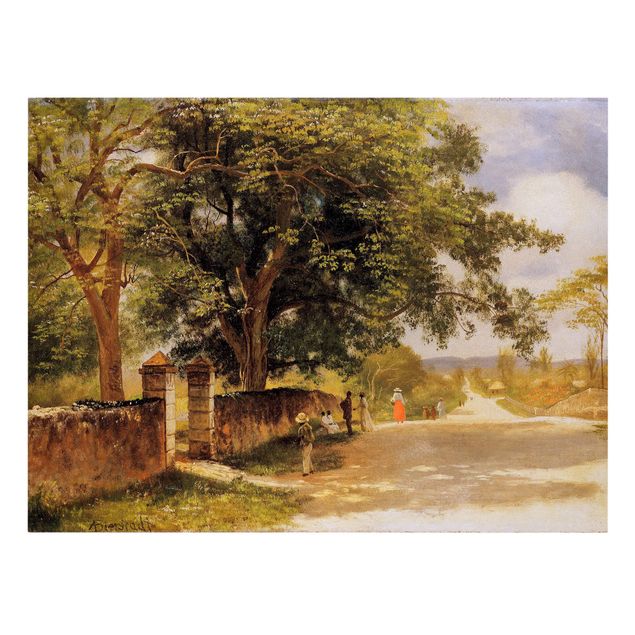 Kunstdruck Albert Bierstadt Albert Bierstadt - Straßeansicht in Nassau