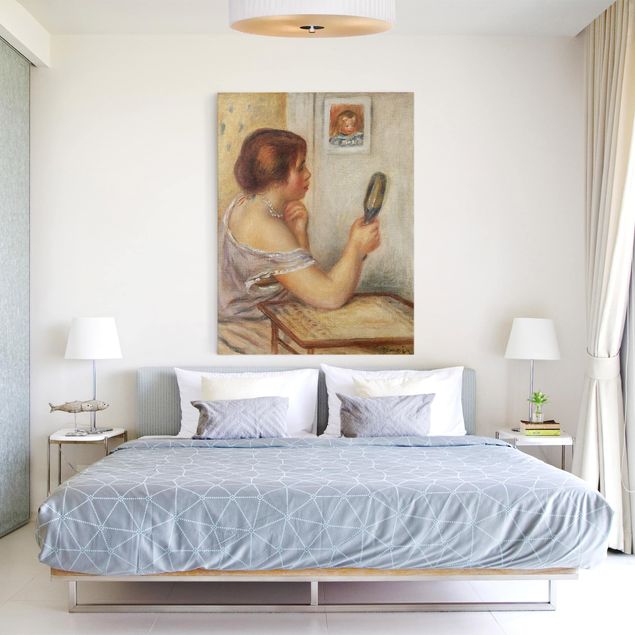 Leinwand Kunstdruck Auguste Renoir - Gabrielle mit Spiegel