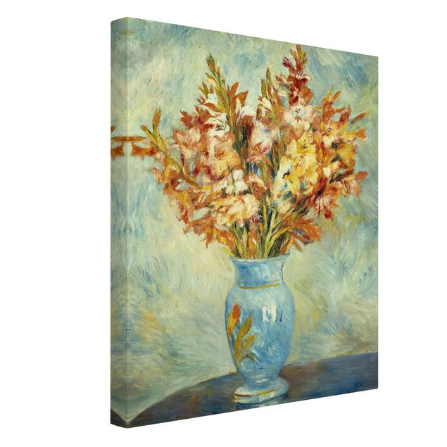 Leinwand Kunstdruck Auguste Renoir - Gladiolen in Vase