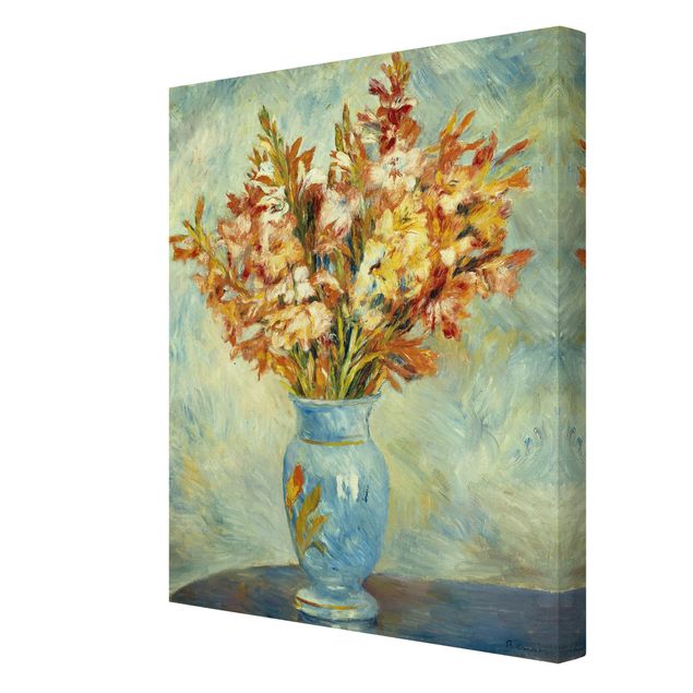 Leinwandbilder Wohnzimmer modern Auguste Renoir - Gladiolen in Vase