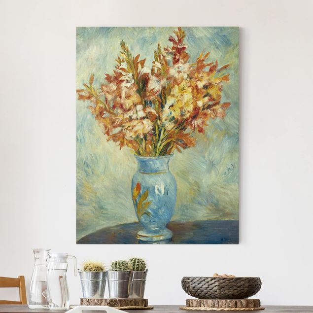 Leinwandbilder XXL Auguste Renoir - Gladiolen in Vase