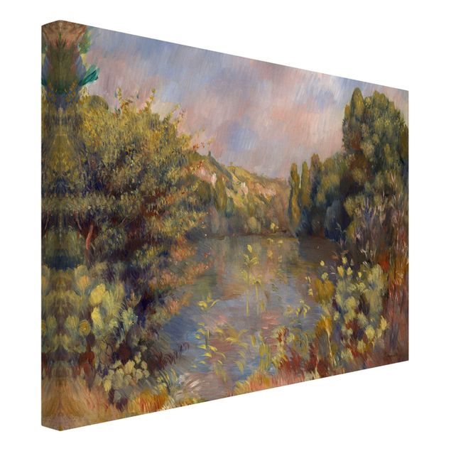 Leinwandbilder Natur Auguste Renoir - Landschaft mit See