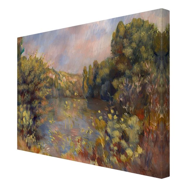 Leinwandbilder Wohnzimmer modern Auguste Renoir - Landschaft mit See
