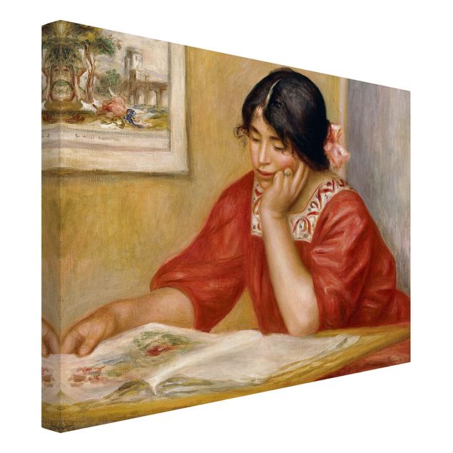 Leinwandbild Kunstdruck Auguste Renoir - Leontine beim Lesen