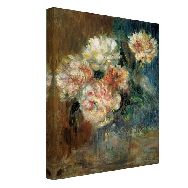 Leinwandbild Kunstdruck Auguste Renoir - Vase Pfingstrosen