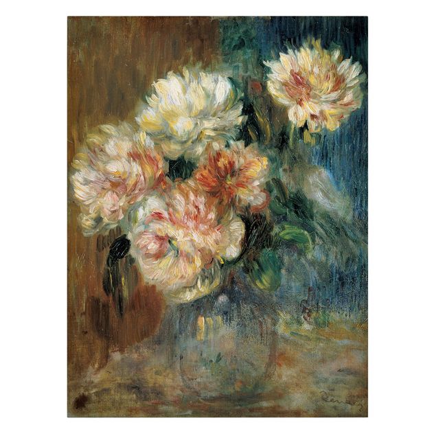 Stillleben Leinwand Auguste Renoir - Vase Pfingstrosen