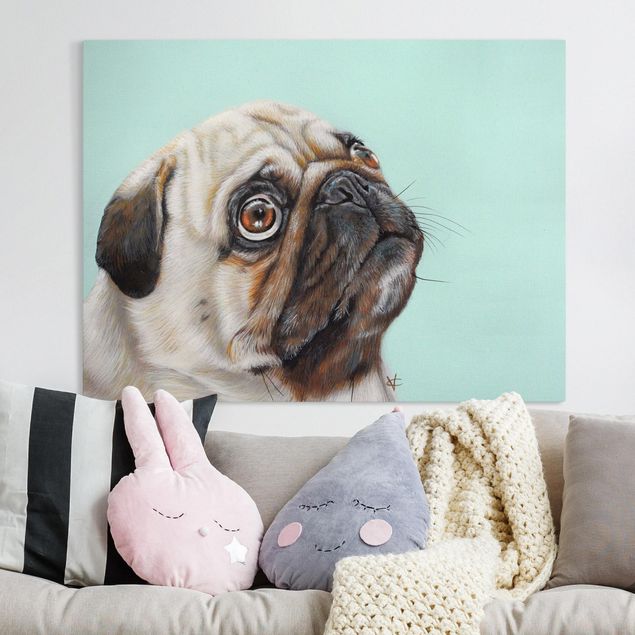 Wandbilder Hund Belohnung für Mops