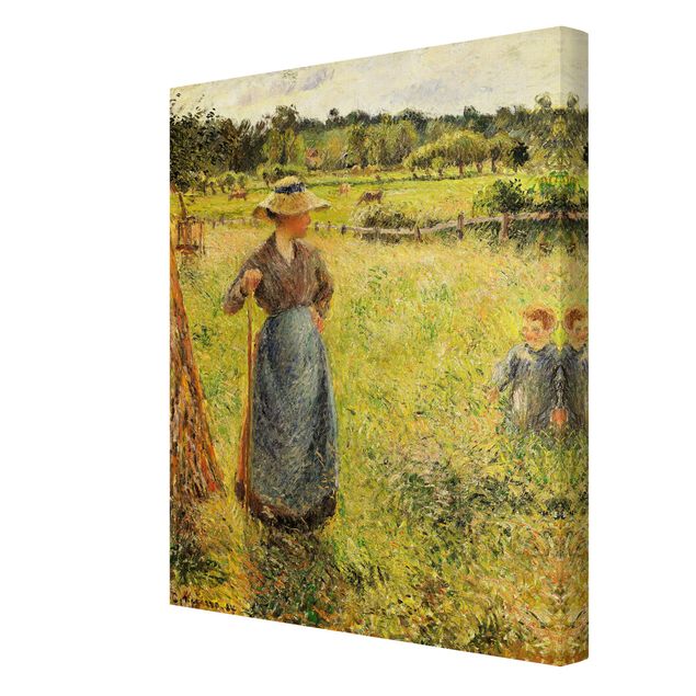 Leinwandbilder Landschaft Camille Pissarro - Die Heumacherin