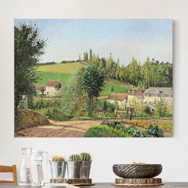 Leinwandbilder XXL Camille Pissarro - Kleines Dorf