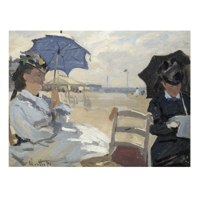 Leinwandbild Kunstdruck Claude Monet - Strand von Trouville